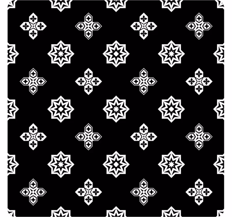 Sous verre motif floral géométrique - TenStickers