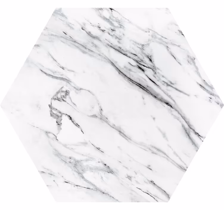 Sous verre motif marbre hexagonal - TenStickers