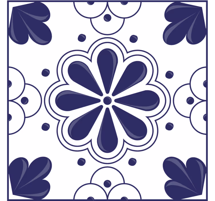 Sous verre motif floral en forme - TenStickers
