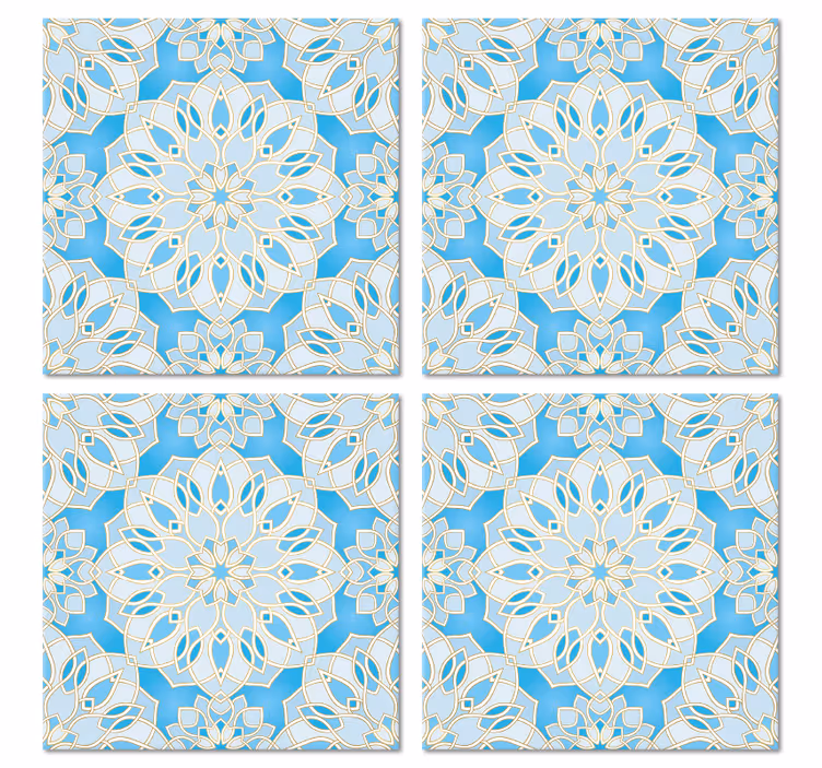 Sous verre Écusson de fleur complexe - TenStickers