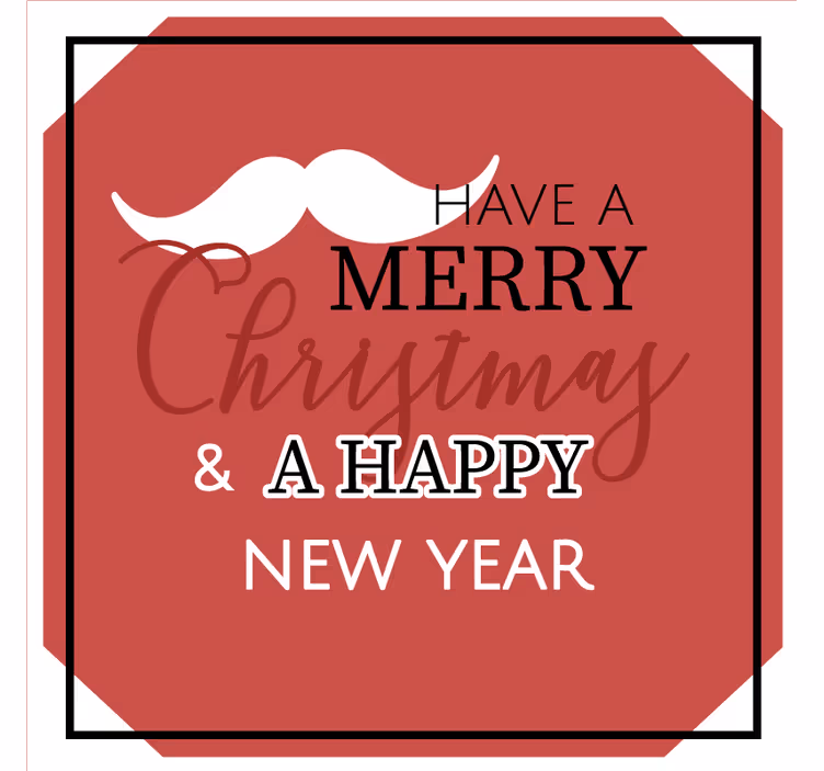 Sous verre noël salutations de fêtes joyeuses - TenStickers