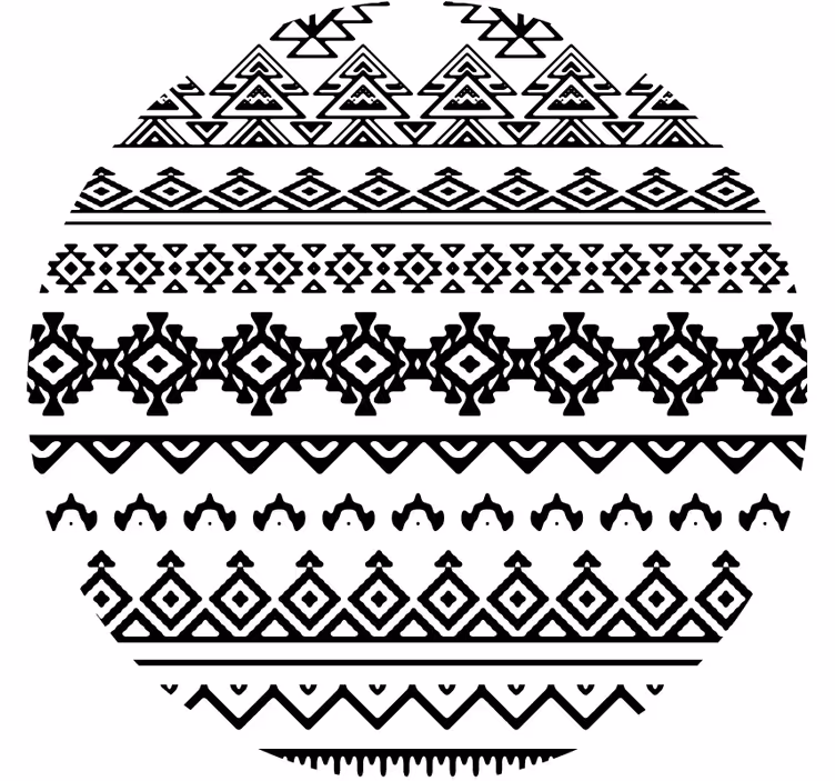 dessous de verre motif sticker africain noir et blanc - TenStickers