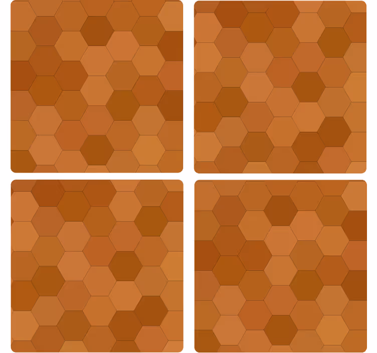 Sous verre surface à motif hexagonal - TenStickers