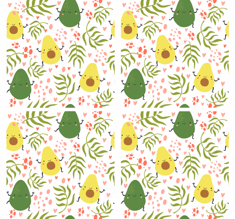 Sous verre geek motif avocat mignon - TenStickers