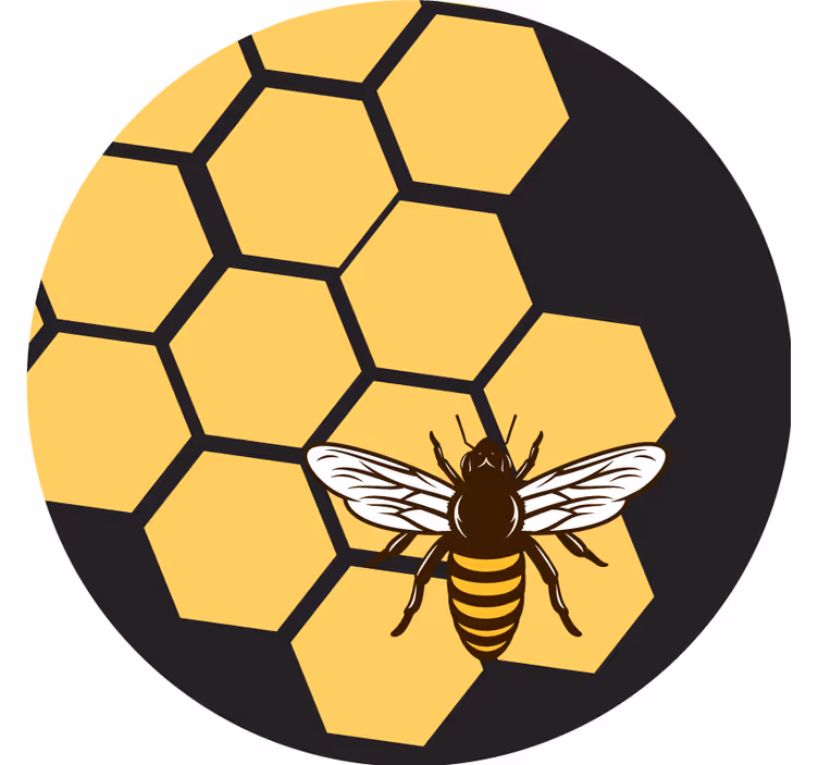 Sous verre geek motif abeille et alvéoles - TenStickers