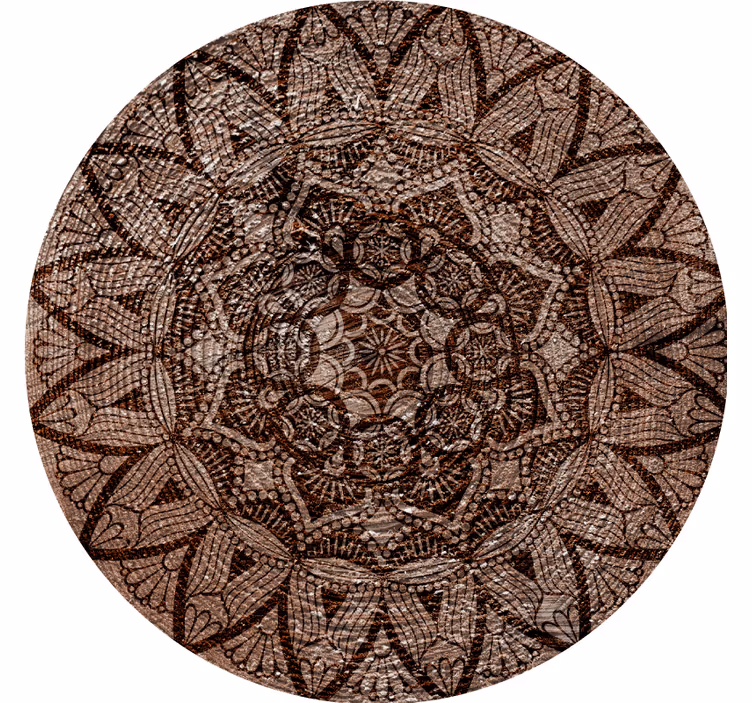 dessous de verre moderne En bois comme un mandala - TenStickers