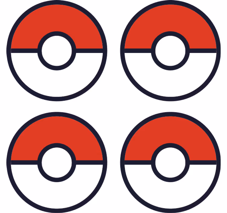 dessous de verre bizarre Boule pokémon - TenStickers