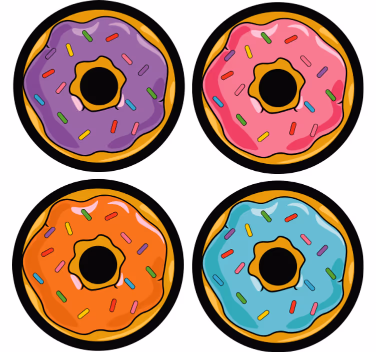 Sous verre geek friandises colorées éclaboussées - TenStickers
