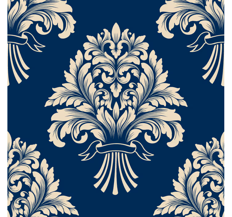 Sous verre vintage motif de feuilles détaillées - TenStickers