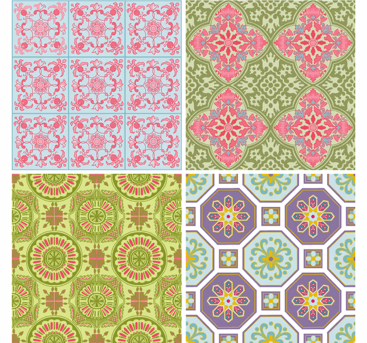 Sous verre carrés texturés vibrants - TenStickers