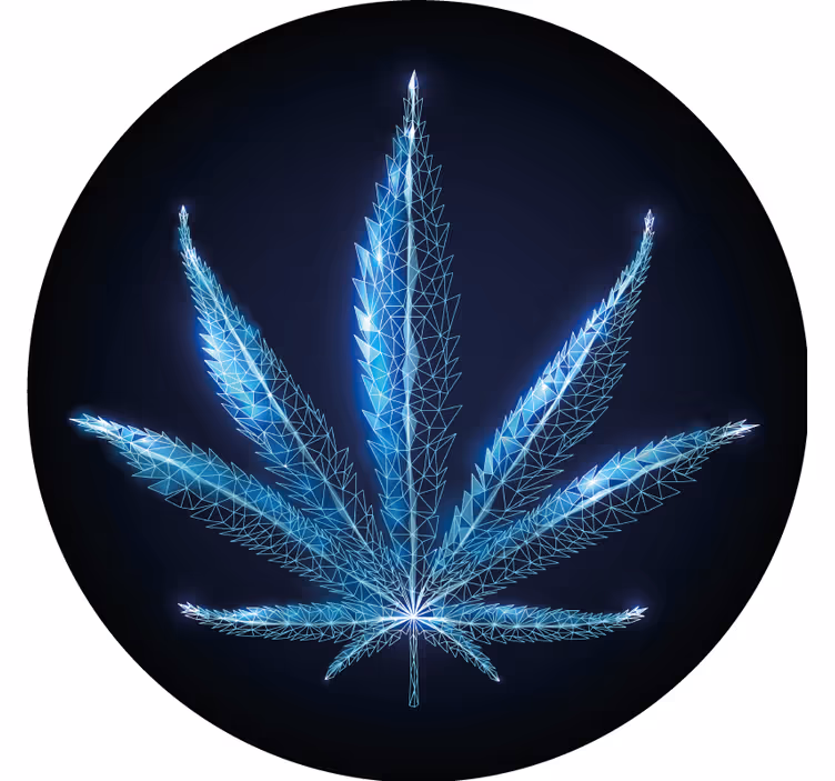 Sous verre vintage design de feuilles géométriques - TenStickers