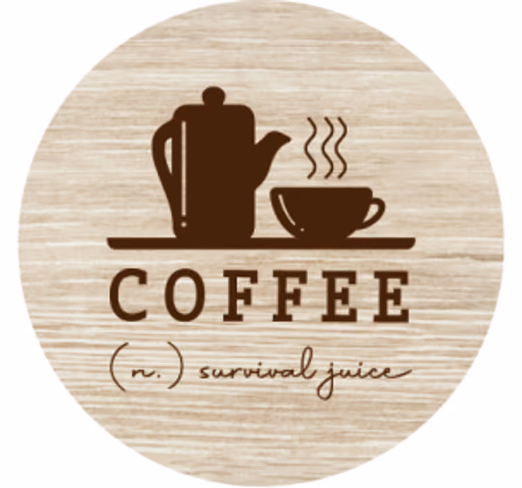 Sous verre personnalisable cafetière et tasse - TenStickers