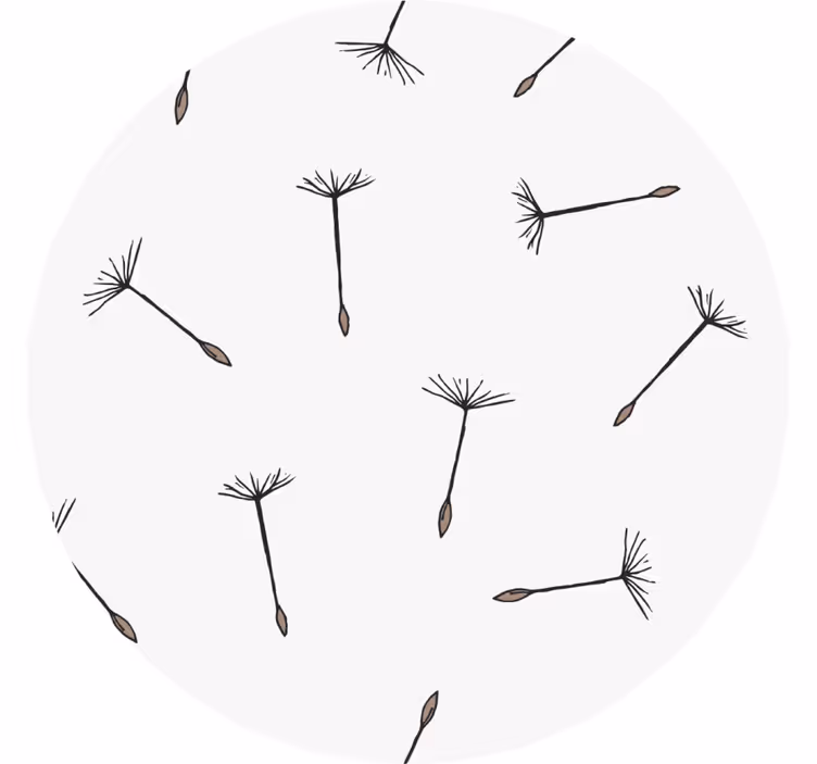 Sous verre motif de graines délicat - TenStickers