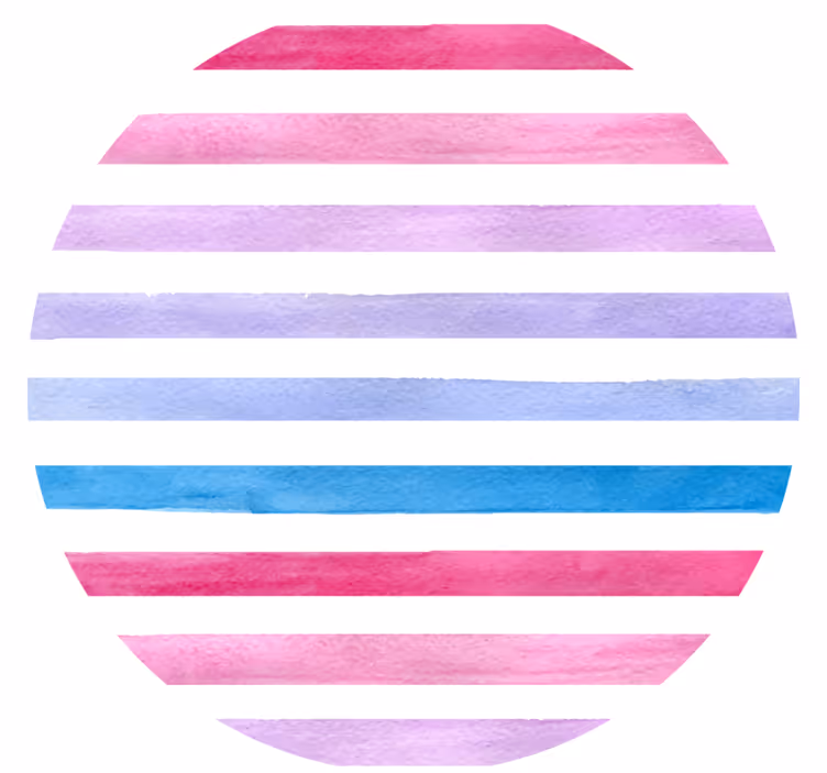 Sous verre motif rayé aquarelle - TenStickers