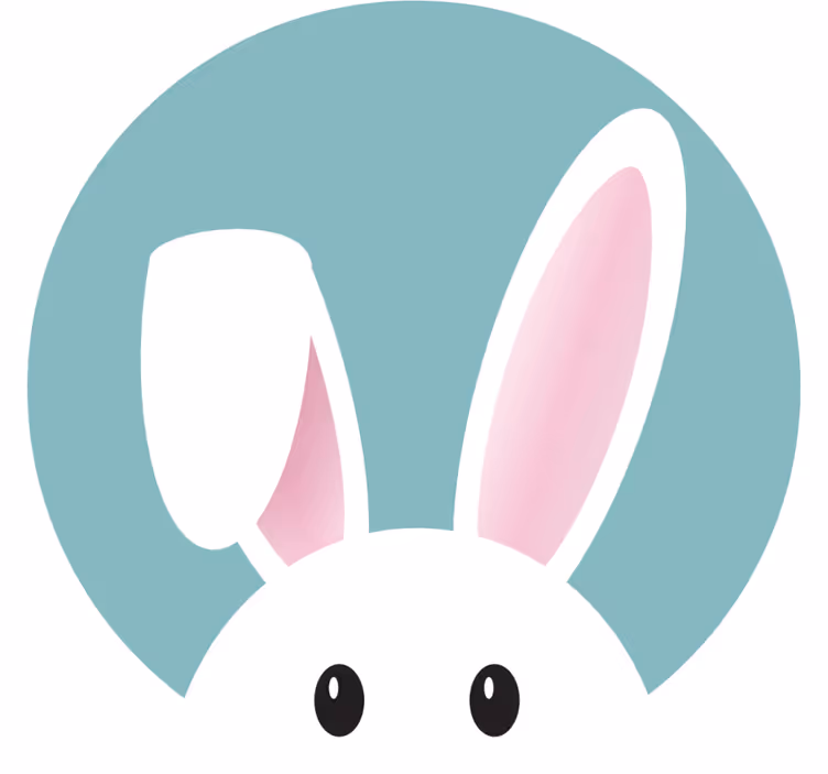 Sous verre geek visage de lapin mignon - TenStickers
