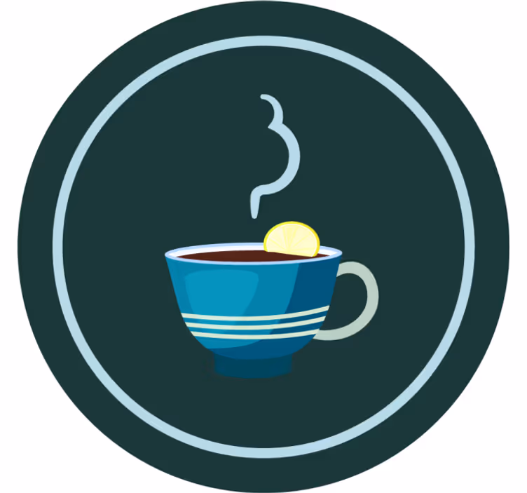 Sous verre moderne tasse à thé élégante - TenStickers