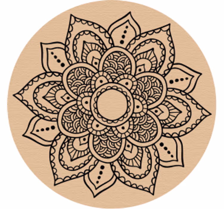 Dessous de verre bière mandala en bois - TenStickers