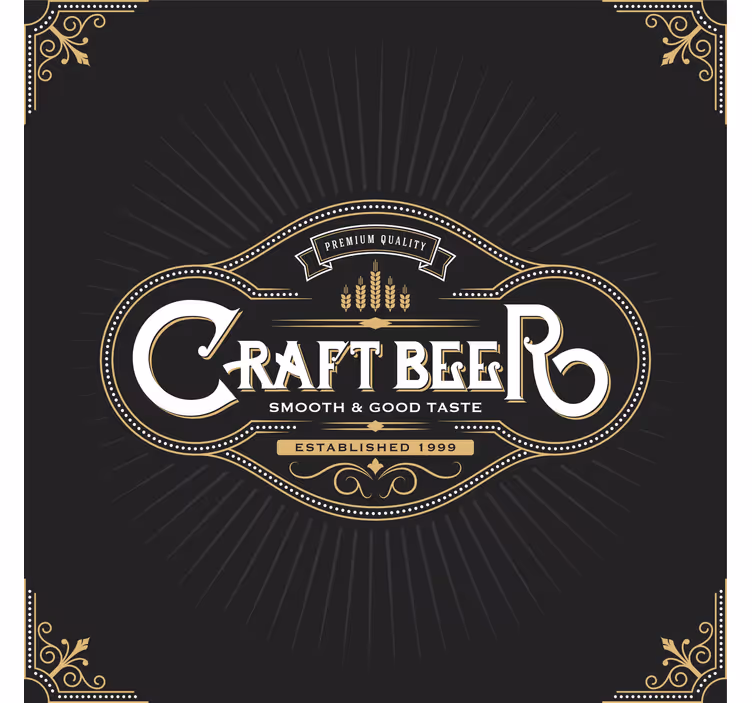 Sous verre bière Étiquette de bière de qualité premium - TenStickers