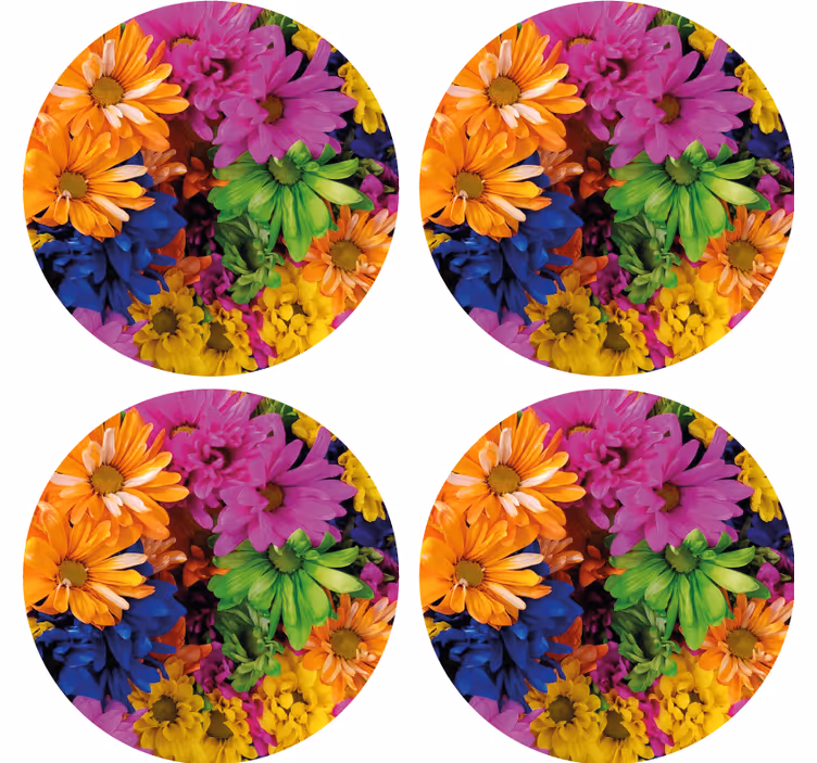 Sous verre moderne arrangement botanique vibrant - TenStickers