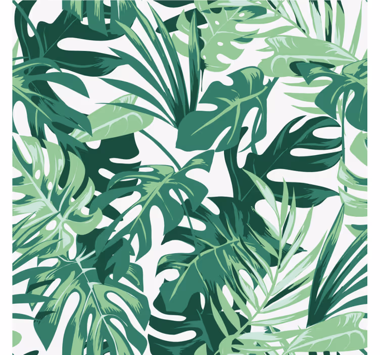 Dessous de verre moderne Grandes feuilles vertes - TenStickers
