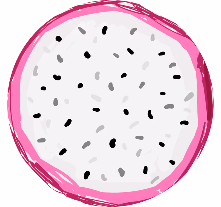 Sous verre geek tranche de fruit du dragon colorée - TenStickers