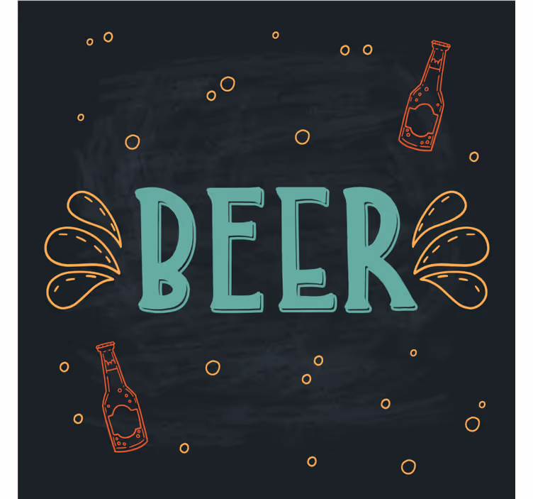 Sous verre bière concept de brassage amusant - TenStickers