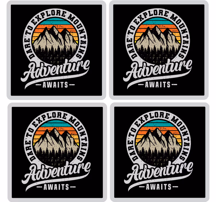 Sous verre citation aventure en montagne - TenStickers