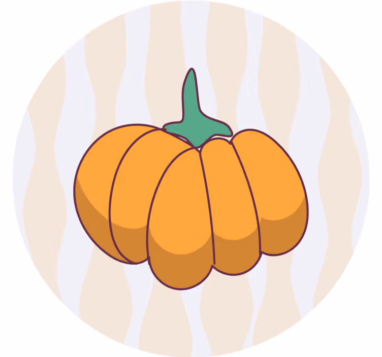 Sous verre halloween en forme de citrouille stylisée - TenStickers