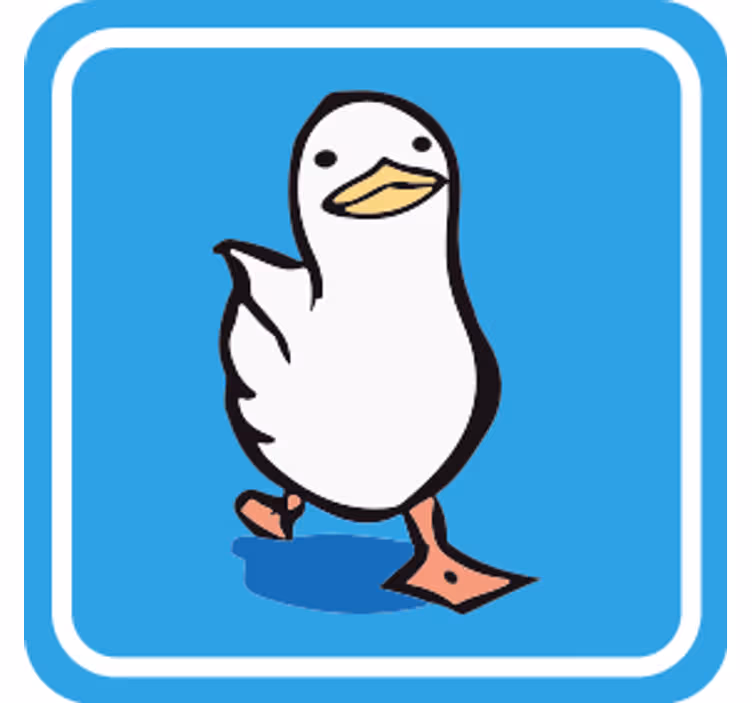 Sous verre geek canard de dessin animé qui marche - TenStickers