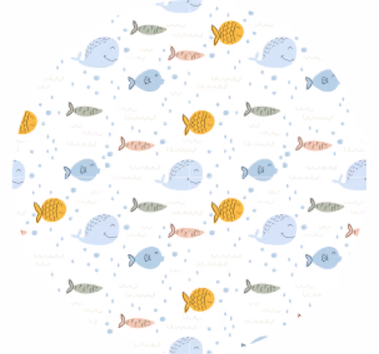 Sous verre geek motif de poissons colorés - TenStickers