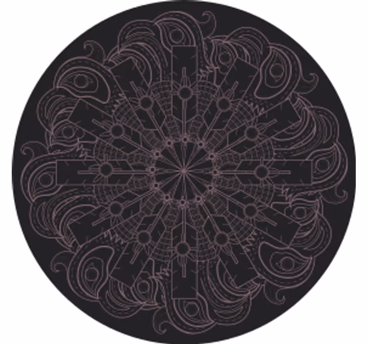 Sous verre motif mandala intriqué - TenStickers