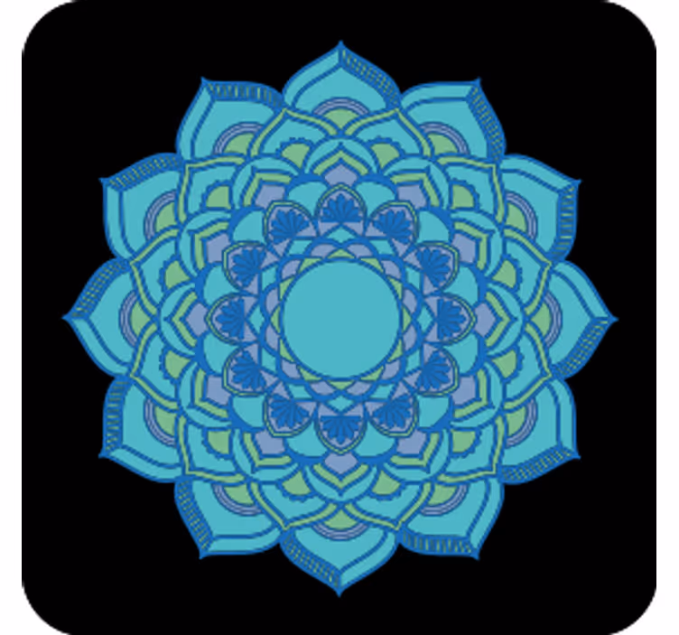 Dessous de verre vintage Mandala de rêve d'océan - TenStickers