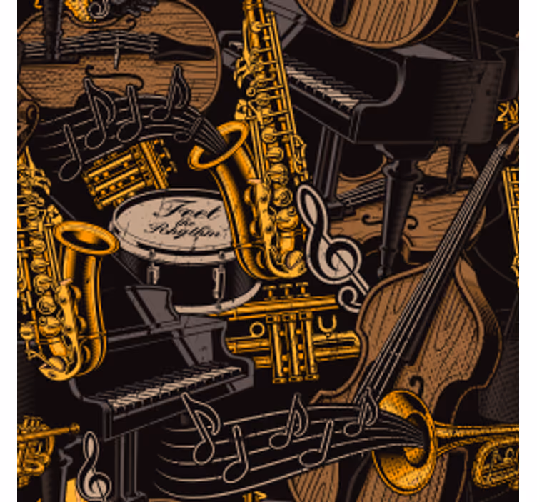 Sous verre geek motifs d'instruments de musique - TenStickers
