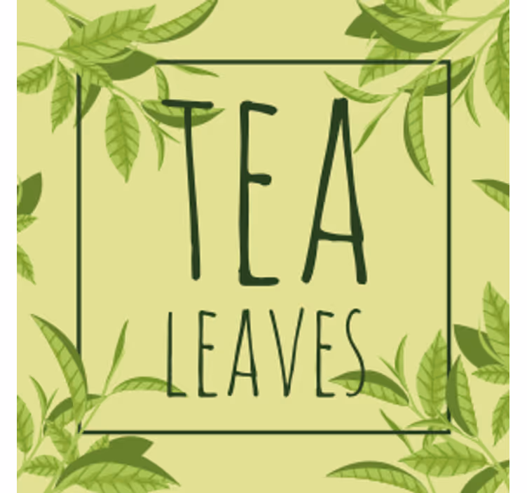 Sous verre citation motif feuilles de thé - TenStickers