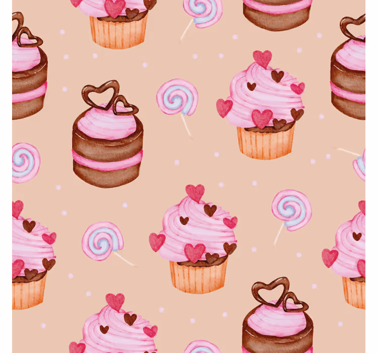Sous verre personnalisable motif cupcake sucré - TenStickers
