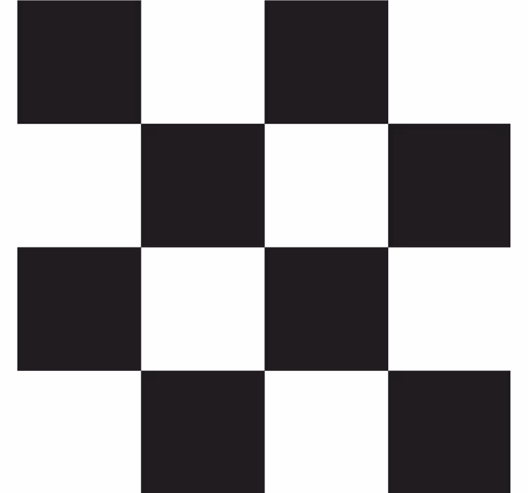 Dessous de verre motif Damier noir et blanc - TenStickers