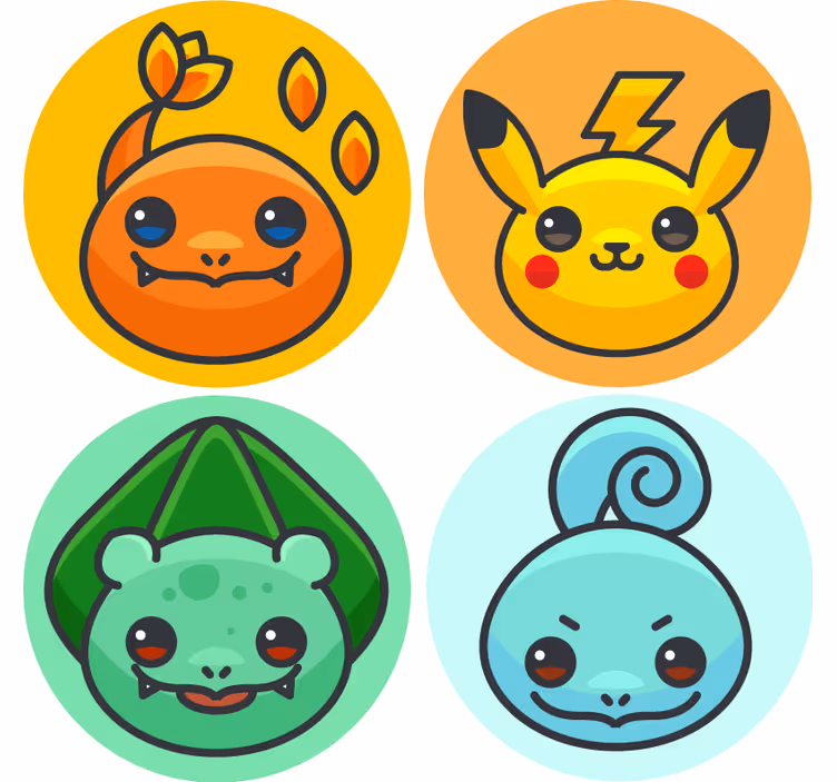 Personnages pokemon plus de sous-verres - TenStickers