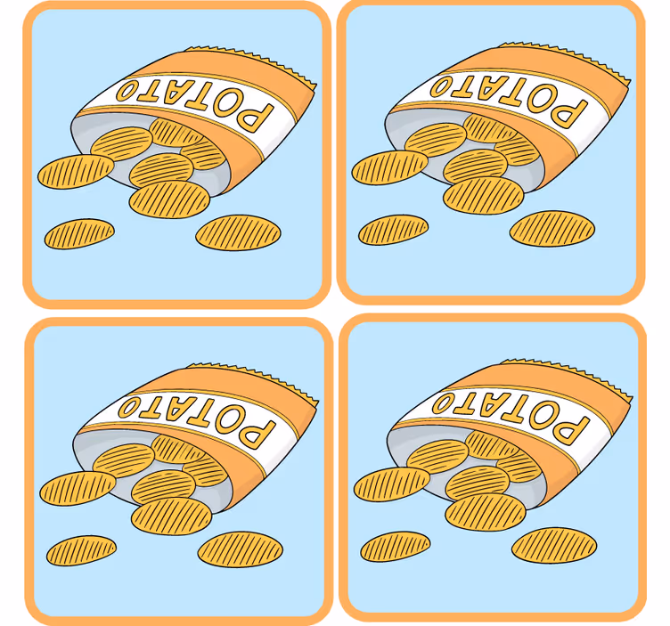 Sous verre geek illustration de sac à snacks - TenStickers