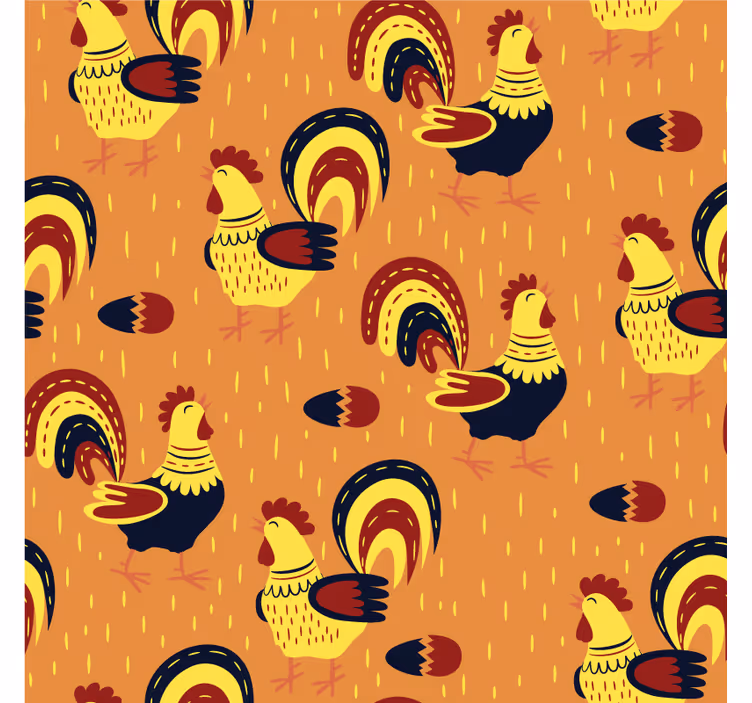 Sous verre geek motif de coq coloré - TenStickers