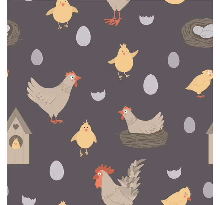 Sous verre geek motif poules et oeufs - TenStickers