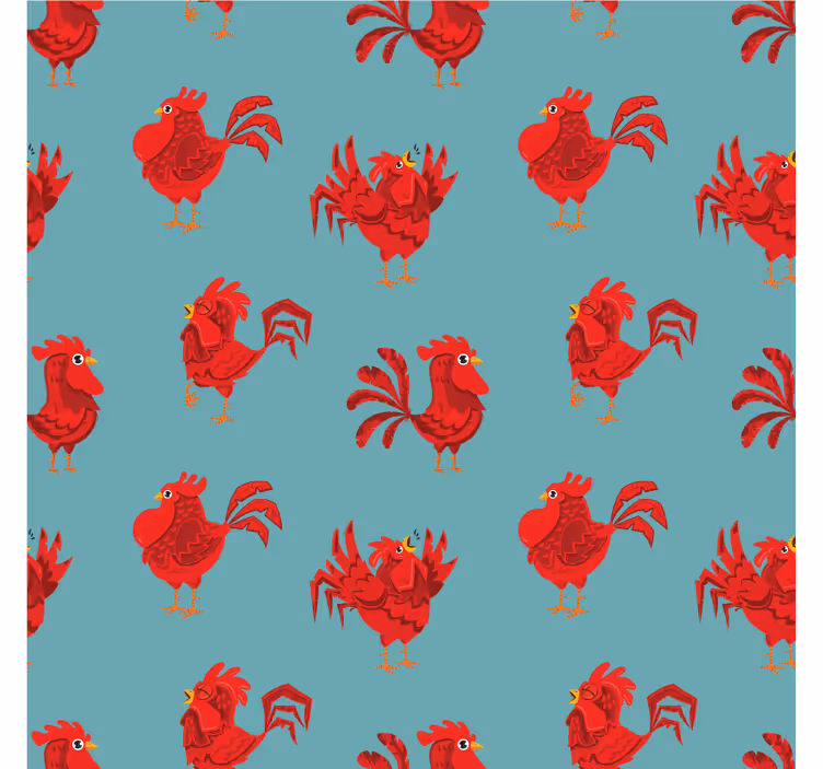Sous verre geek motif coq vibrant - TenStickers