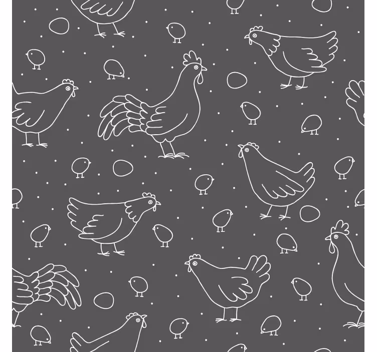 Sous verre vintage motifs de poules et poussins - TenStickers