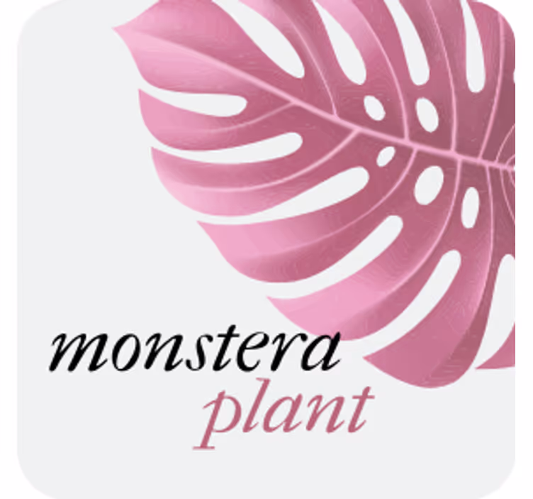 Sous verre personnalisable feuille de monstera - TenStickers