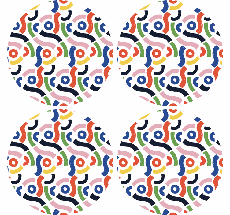 Sous verre motifs abstraits colorés - TenStickers