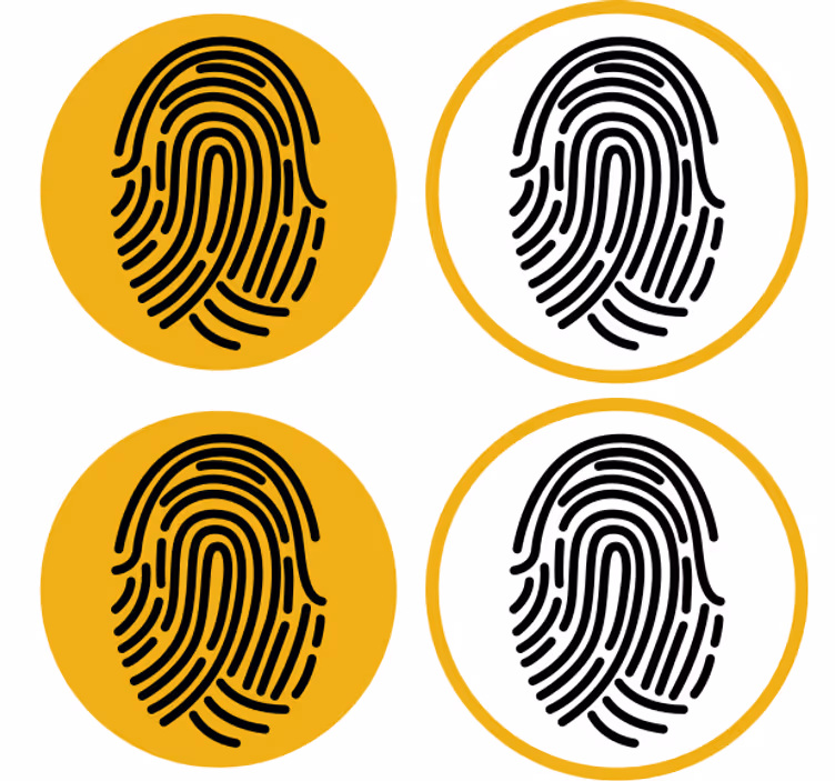 Sous verre geek motifs d'empreintes uniques - TenStickers