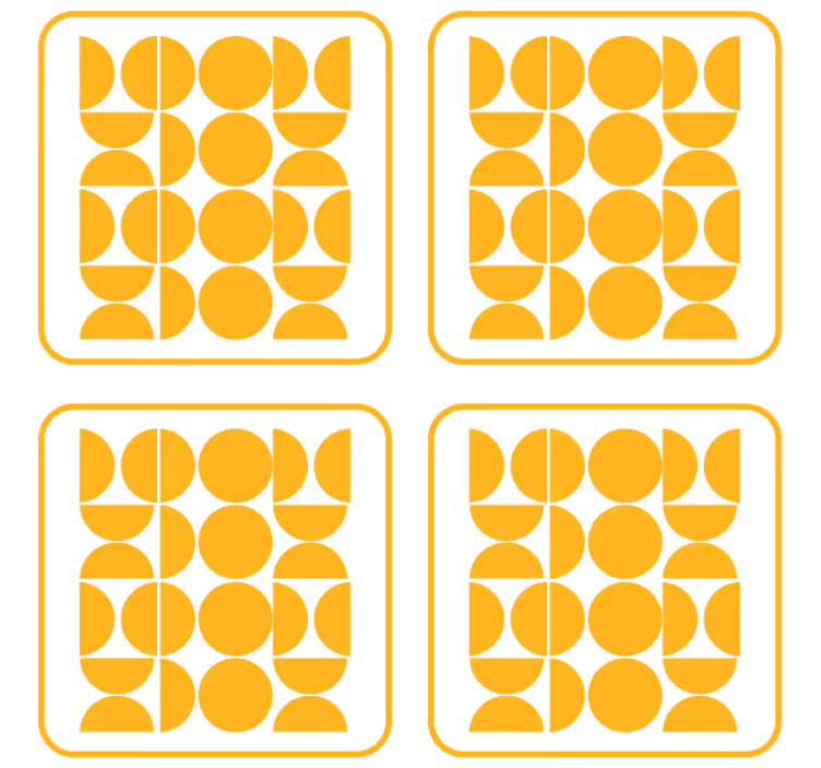 Dessous de verre moderne Art géométrique demi-cercles - TenStickers