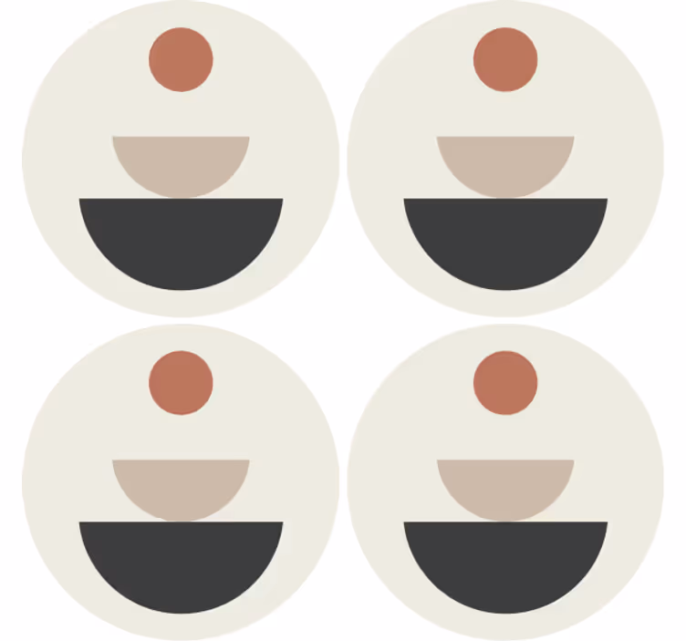 Sous verre geek formes circulaires superposées - TenStickers