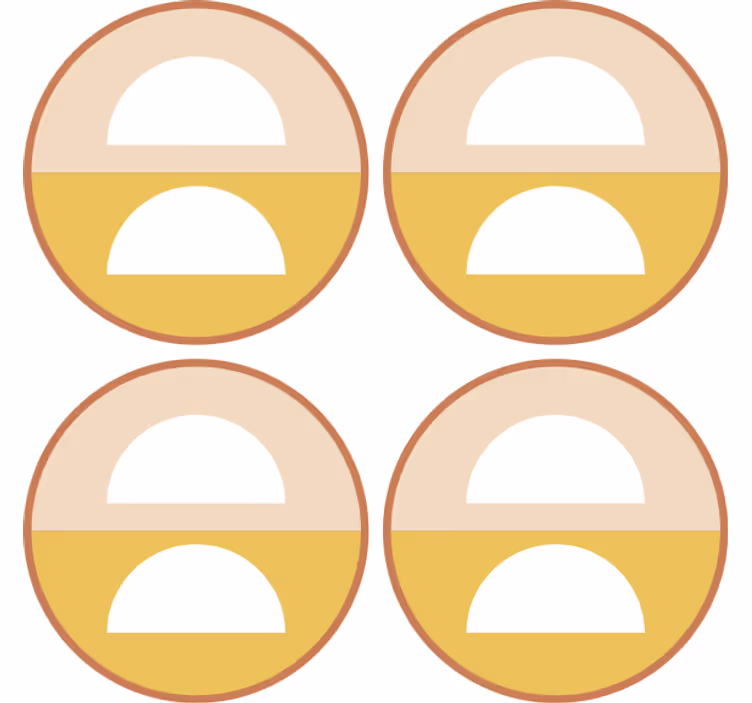 Sous verre geek cercles géométriques demi-lunes - TenStickers