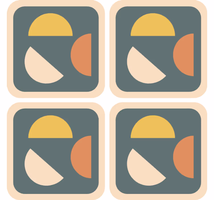 Sous verre geek formes géométriques colorées - TenStickers