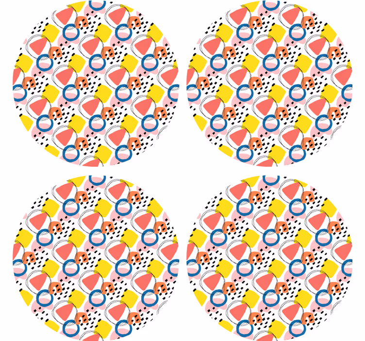 Sous verre geek formes abstraites colorées - TenStickers